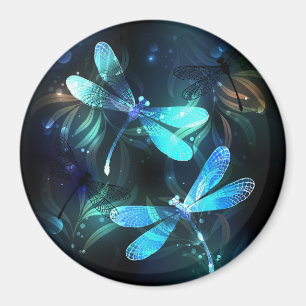 Lake Glowing Dragonflies Magnet