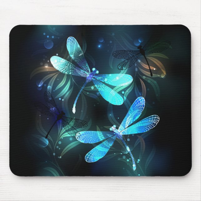 Lake Glowing Dragonflies Mouse Mat (Front)