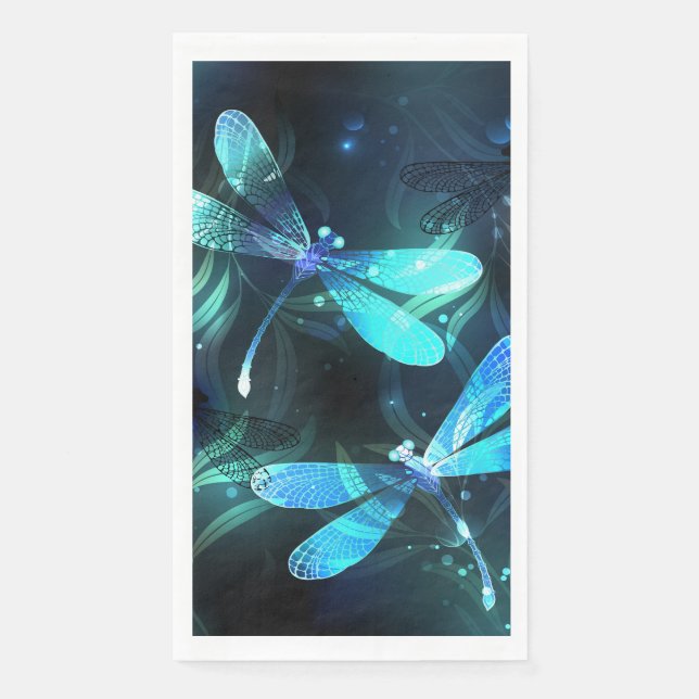 Lake Glowing Dragonflies Napkin (Front)