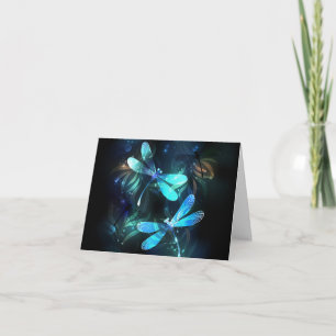 Lake Glowing Dragonflies Note Card
