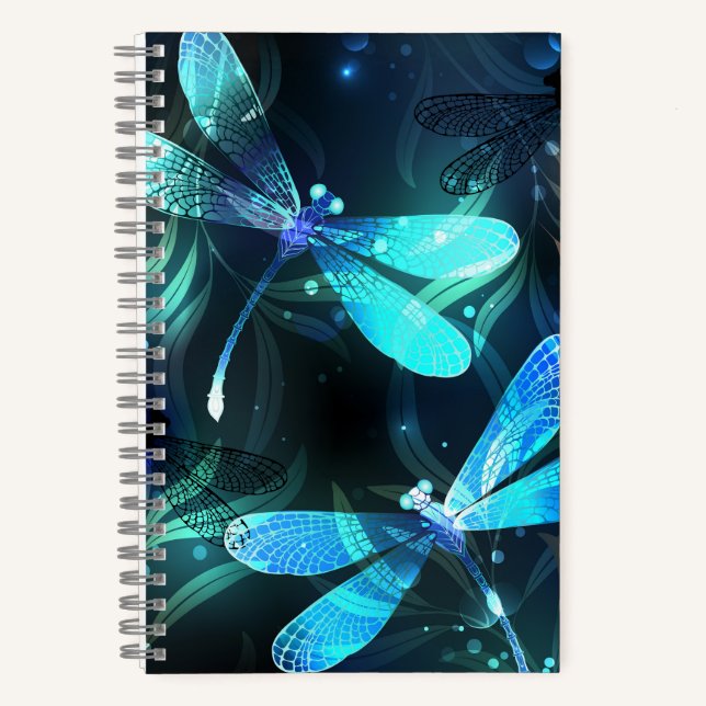 Lake Glowing Dragonflies Notebook (Front)