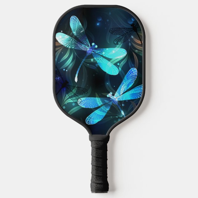 Lake Glowing Dragonflies Pickleball Paddle (Front)