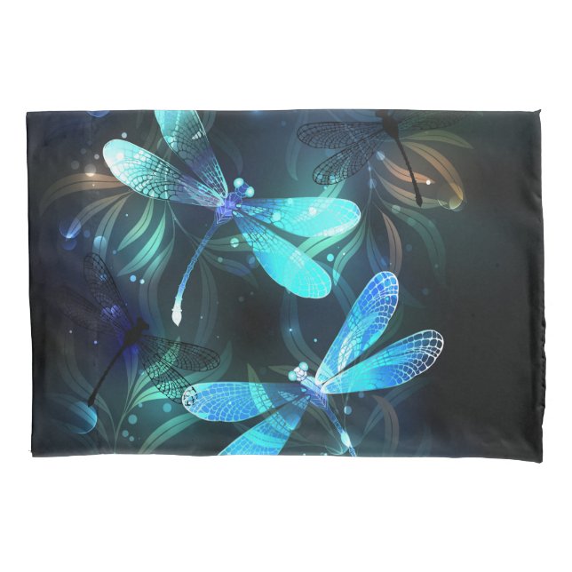 Lake Glowing Dragonflies Pillowcase (Front)