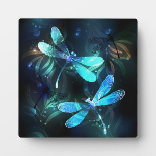 Lake Glowing Dragonflies Plaque