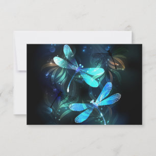 Lake Glowing Dragonflies RSVP Card
