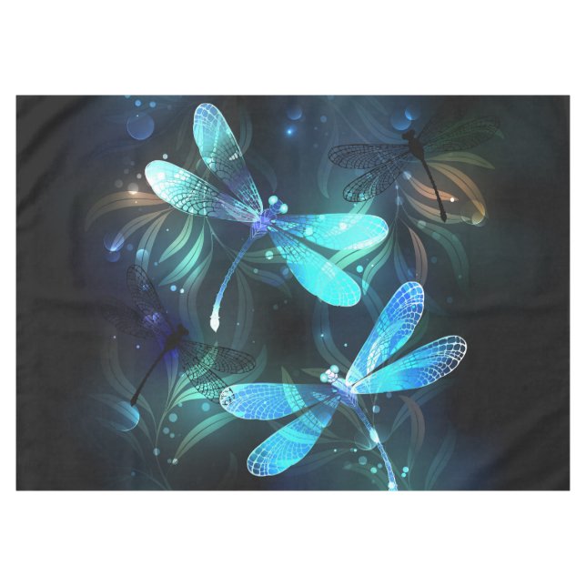 Lake Glowing Dragonflies Tablecloth (Front (Horizontal))
