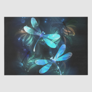 Lake Glowing Dragonflies Tissue Paper