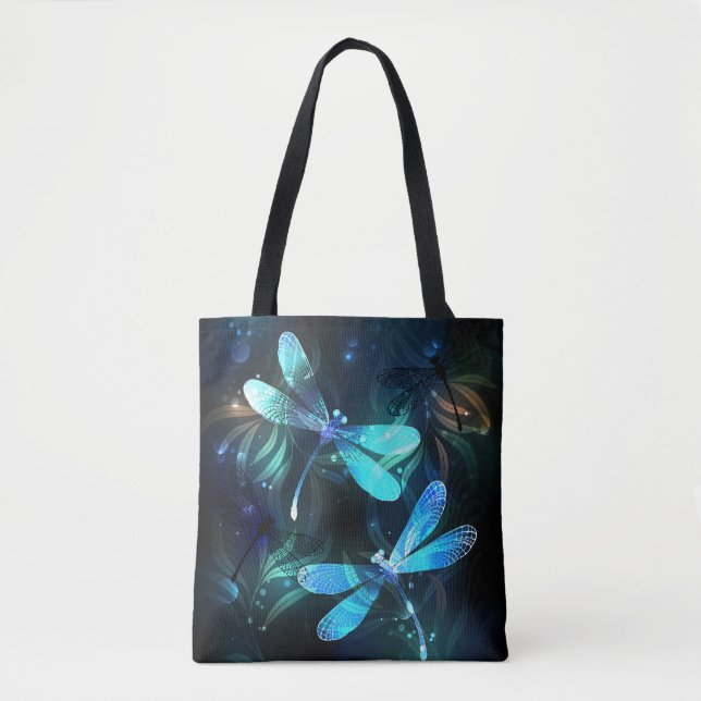 Lake Glowing Dragonflies Tote Bag (Front)