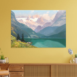  Lake Gosau with the Dachstein Canvas Print