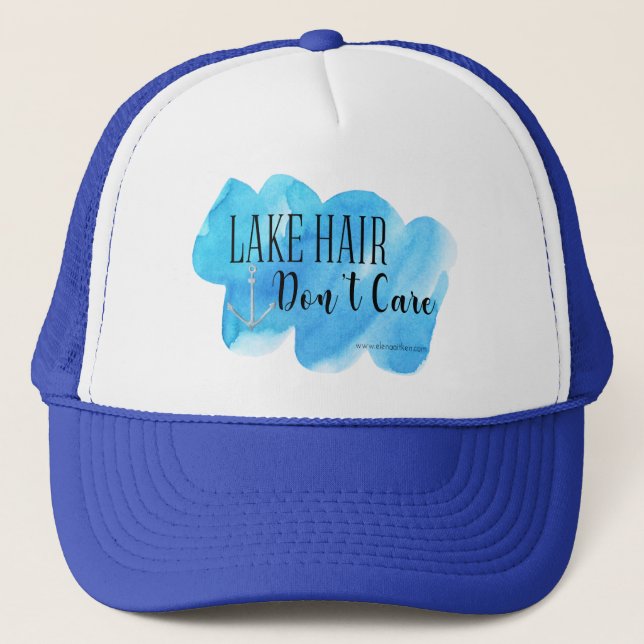 Lake Hair Don't Care Trucker Hat (Front)