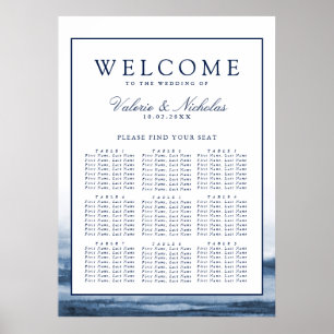Lake Harbour Fog Wedding 9 Table Seating Chart