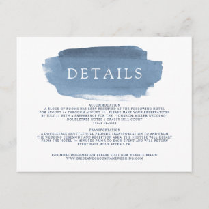 Lake Harbour Fog Wedding Details Enclosure Card