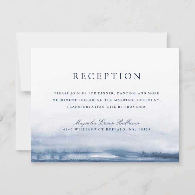Lake Harbour Wedding Reception Invitation (Front)