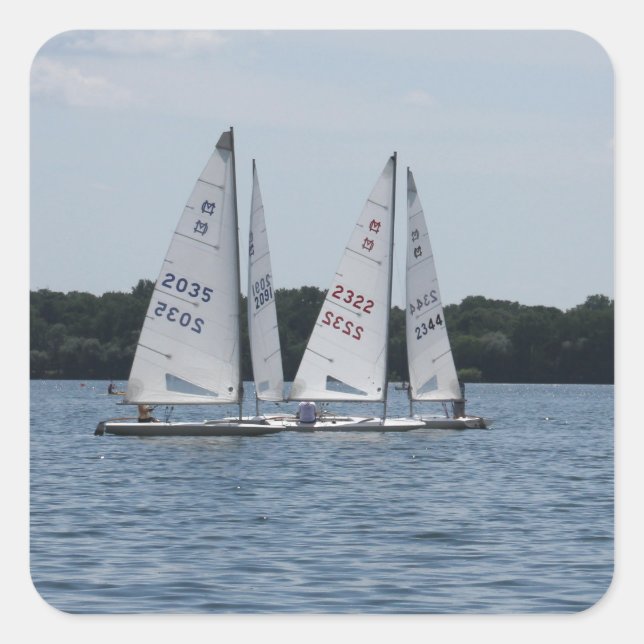 Lake Harriet Sailboats Square Sticker (Front)