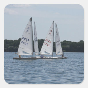 Lake Harriet Sailboats Square Sticker