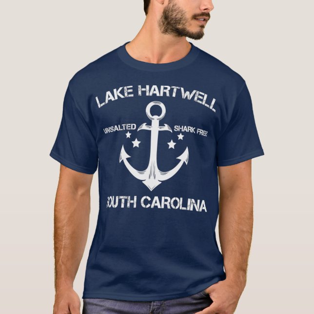 LAKE HARTWELL SOUTH CAROLINA Funny Fishing Gift T-Shirt (Front)