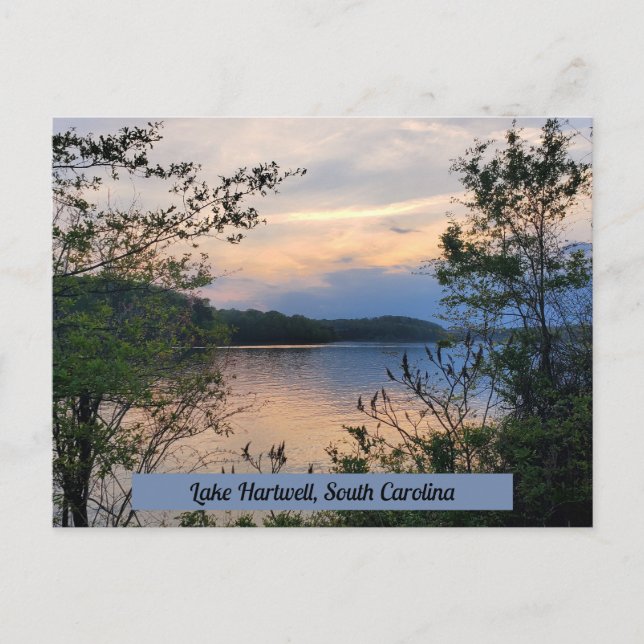 Lake Hartwell South Carolina Mountain Lake Sunset Postcard (Front)