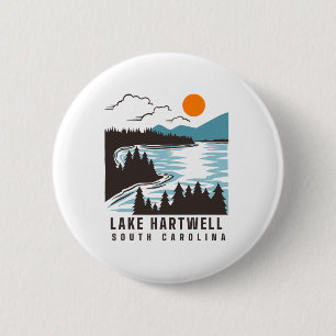 Lake Hartwell South Carolina Summer Lake Life Boat 6 Cm Round Badge