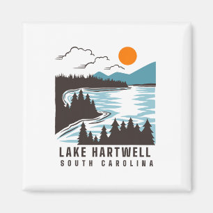Lake Hartwell South Carolina Summer Lake Life Boat Magnet
