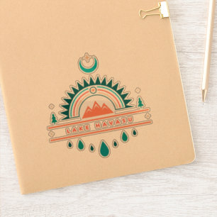 lake havasu arizona rainbow moon sticker