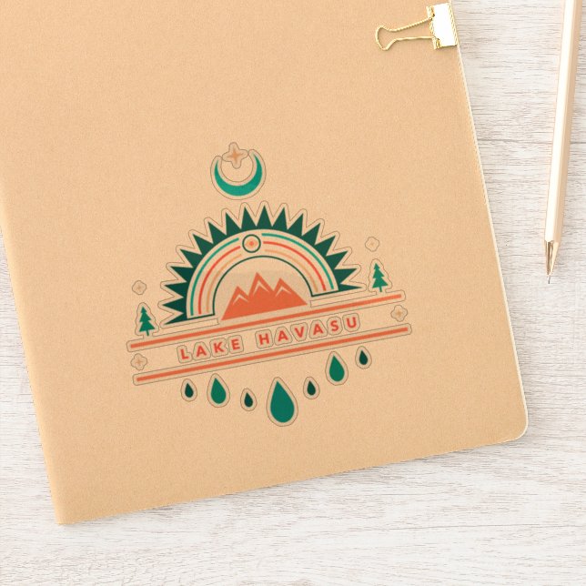 lake havasu arizona rainbow moon sticker (Notebook)