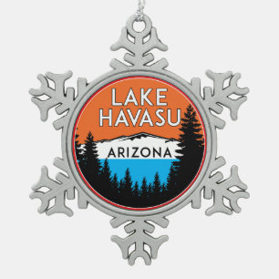 Lake Havasu Arizona Snowflake Pewter Christmas Ornament