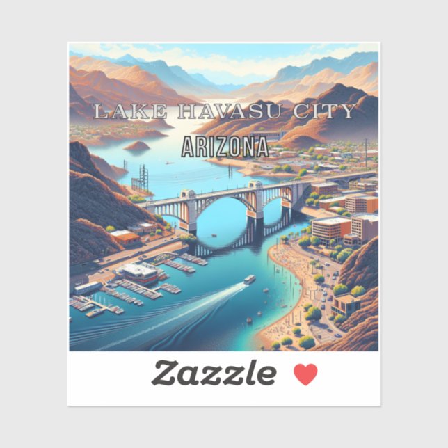 Lake Havasu City Arizona 3 Inch Vinyl Sticker (Sheet)