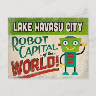 Lake Havasu City Arizona Robot - Funny Vintage Postcard