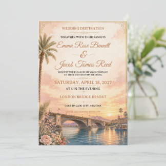 Lake Havasu Destination Wedding Invitation