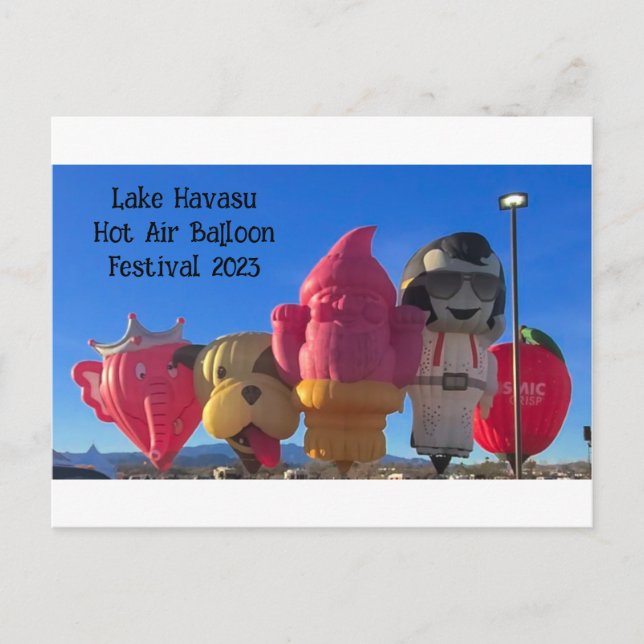 Lake Havasu Hot Air Balloon Festival 2023     Postcard (Front)