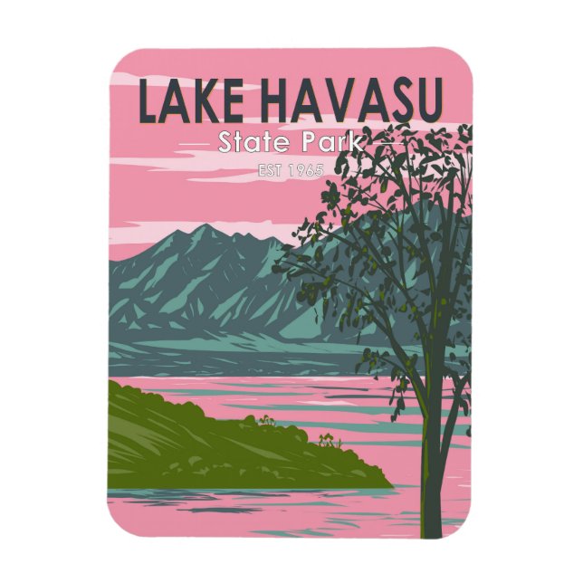 Lake Havasu State Park Travel Art Vintage Magnet (Vertical)