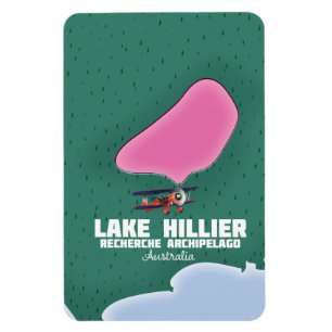 Lake Hillier Australian map. Magnet