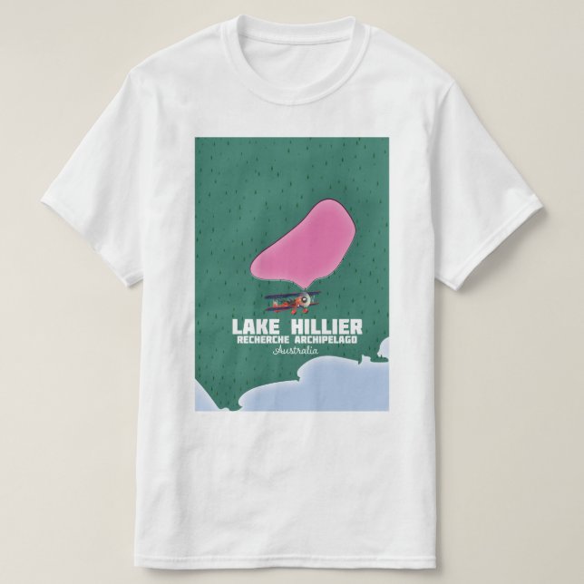 Lake Hillier Australian map. T-Shirt (Design Front)