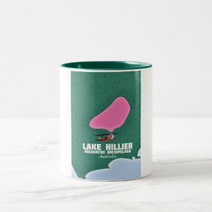 Lake Hillier Australian map. Two-Tone Coffee Mug