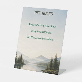 Lake House Airbnb Pet Rules Sign