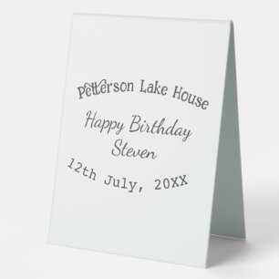 Lake house beach happy birthday add name date year