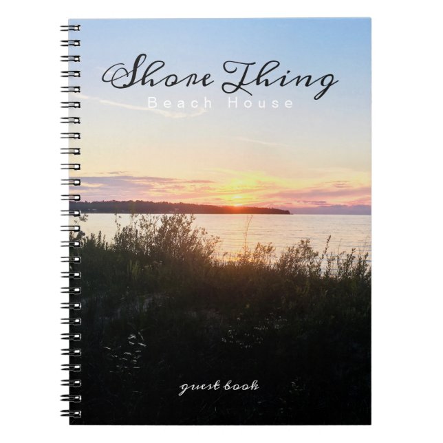 Lake House Beach Rental Guest Sign In Notebook (Front)