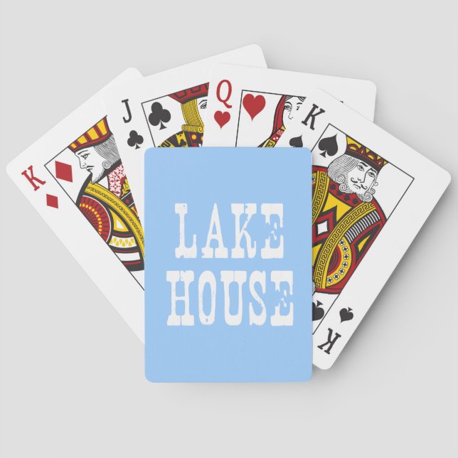 Lake House Blue Playing Cards (Back)