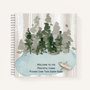 Lake House Cabin Cottage Guest Vacation Rental Notebook