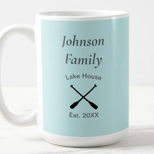 Lake House custom family name year established Coffee Mug