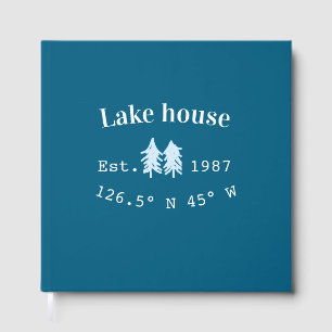 Lake house ets. Date year custom coordinates add n Guest Book