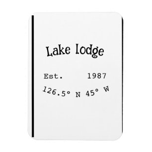 Lake house ets. Date year custom coordinates add n Magnet