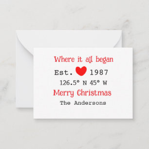 Lake house ets. Date year custom coordinates red Card