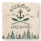 Lake House Family Name Anchor Oars Pines