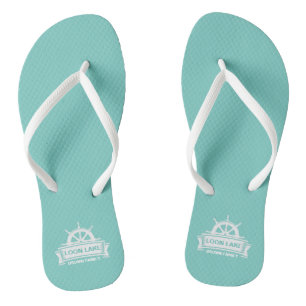 Lake House Family Name Flip Flops