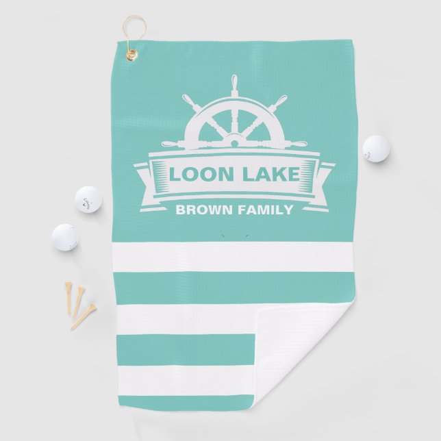 Lake House Family Name Vacation Golf Towel (InSitu)
