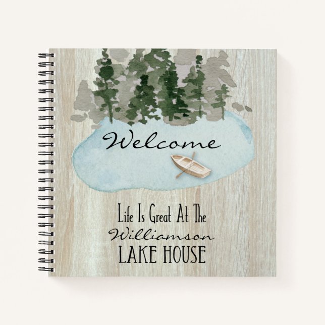 Lake House Guest Comments Vacation Rental Notebook (Front)