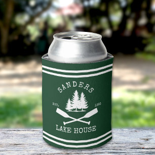 Lake House Nautical Boat oars Can Cooler