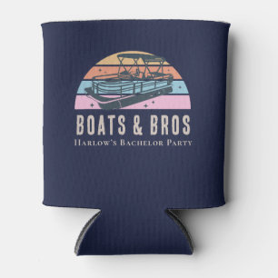 Lake House Nautical Boats Bros Bachelor Party Can Cooler