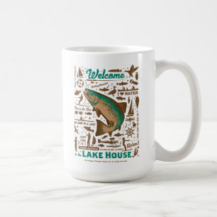 Lake House Pattern Coffee Mug